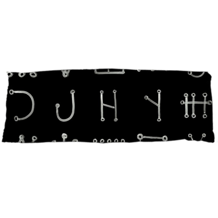 Heinrich Cornelius Agrippa Of Occult Philosophy 1651 Malachim Alphabet Collected Inverted Square Body Pillow Case (Dakimakura)