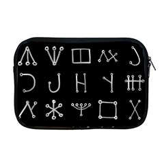 Heinrich Cornelius Agrippa Of Occult Philosophy 1651 Malachim Alphabet Collected Inverted Square Apple Macbook Pro 17  Zipper Case by WetdryvacsLair