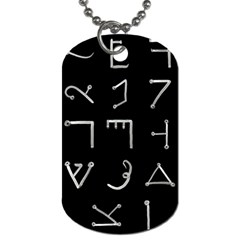 Heinrich Cornelius Agrippa Of Occult Philosophy 1651 Passing Of The River Collected Inverted Square Dog Tag (two Sides) by WetdryvacsLair