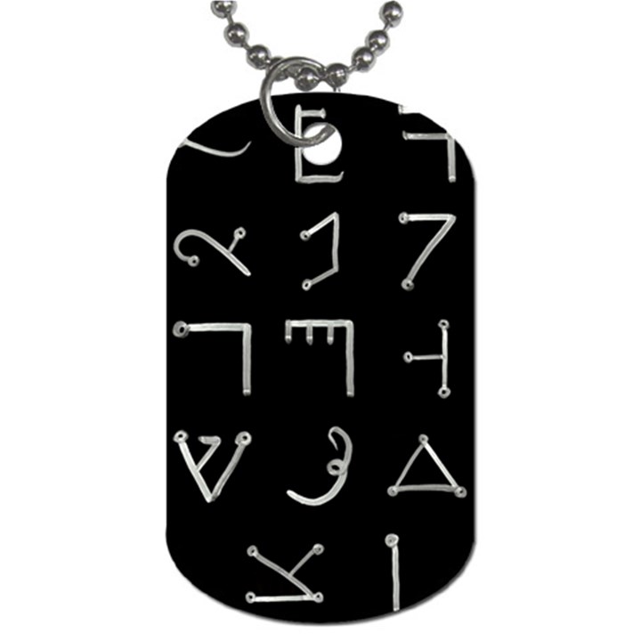 Heinrich Cornelius Agrippa Of Occult Philosophy 1651 Passing Of The River Collected Inverted Square Dog Tag (Two Sides)