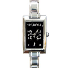 Katzen Cats Rectangle Italian Charm Watch by WetdryvacsLair