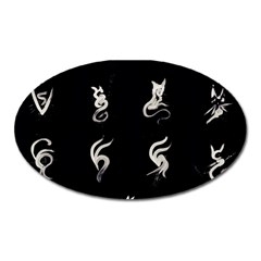 Katzen Cats Oval Magnet by WetdryvacsLair