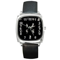 Katzen Cats Square Metal Watch by WetdryvacsLair