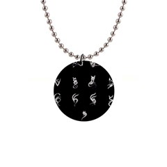 Katzen Cats 1  Button Necklace by WetdryvacsLair