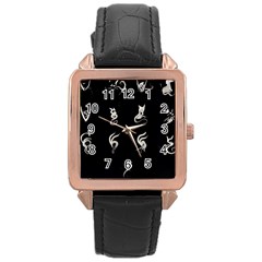 Katzen Cats Rose Gold Leather Watch  by WetdryvacsLair