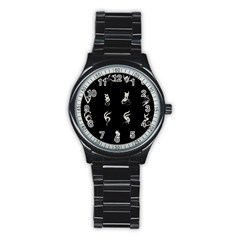 Katzen Cats Stainless Steel Round Watch by WetdryvacsLair