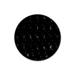 Brush and Ink Card Sequence Collected Rubber Round Coaster (4 pack)  Front