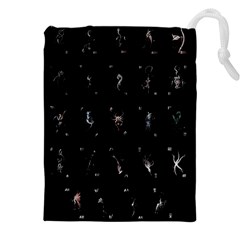 Brush And Ink Card Sequence Collected Drawstring Pouch (4xl) by WetdryvacsLair