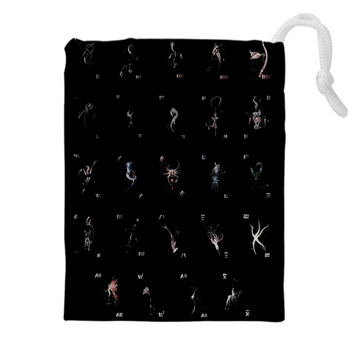 Brush and Ink Card Sequence Collected Drawstring Pouch (5XL)