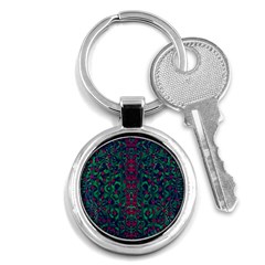 Tree Flower Paradise Of Inner Peace And Calm Pop-art Key Chain (round) by pepitasart