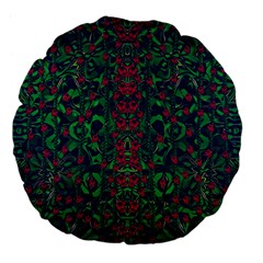 Tree Flower Paradise Of Inner Peace And Calm Pop-art Large 18  Premium Flano Round Cushions by pepitasart