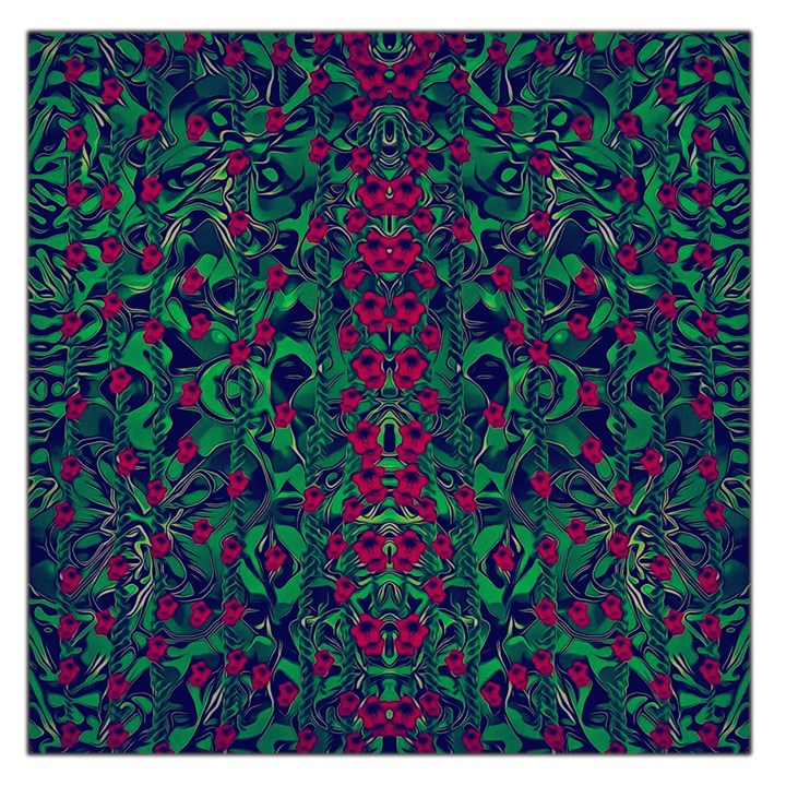 Tree Flower Paradise Of Inner Peace And Calm Pop-art Large Satin Scarf (Square)