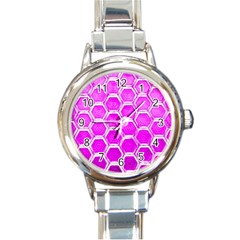 Hexagon Windows Round Italian Charm Watch by essentialimage