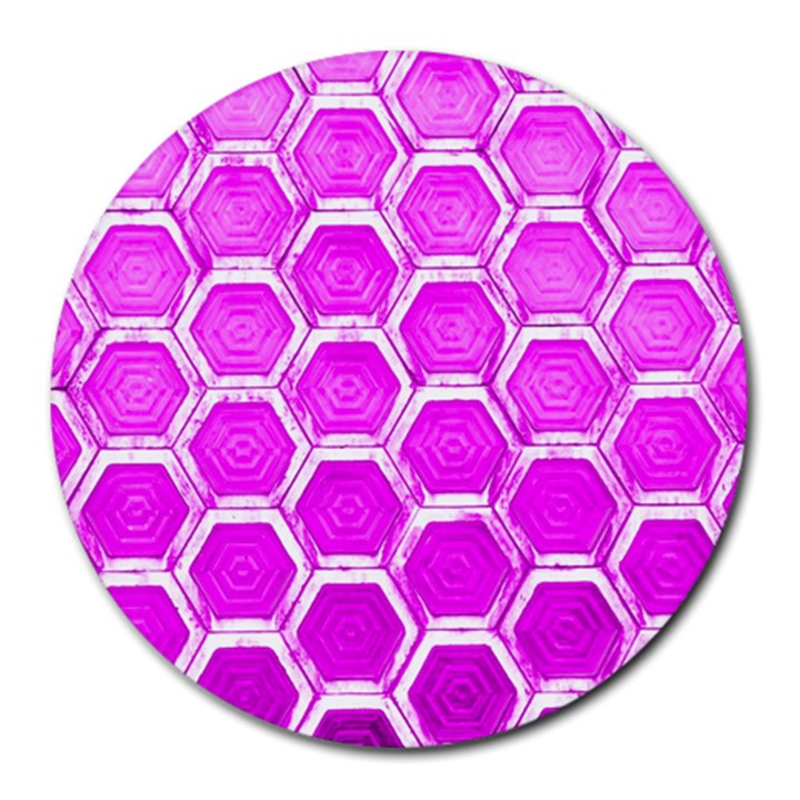 Hexagon Windows Round Mousepads