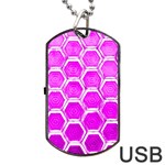 Hexagon Windows Dog Tag USB Flash (Two Sides) Front