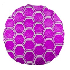 Hexagon Windows Large 18  Premium Round Cushions