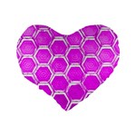 Hexagon Windows Standard 16  Premium Heart Shape Cushions Back