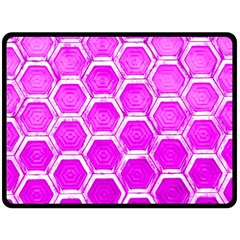 Hexagon Windows Double Sided Fleece Blanket (large)  by essentialimage