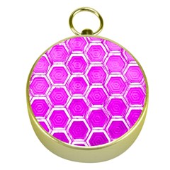 Hexagon Windows Gold Compasses by essentialimage