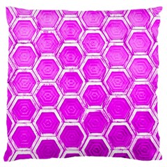 Hexagon Windows Large Flano Cushion Case (two Sides) by essentialimage