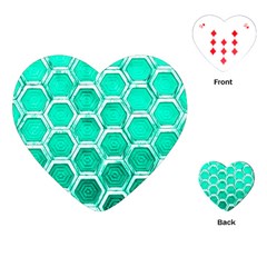 Hexagon Windows Playing Cards Single Design (heart) by essentialimage