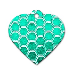 Hexagon Windows Dog Tag Heart (one Side) by essentialimage