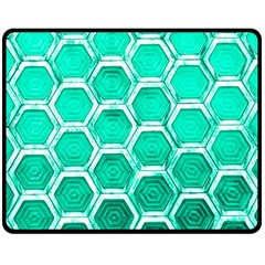 Hexagon Windows Fleece Blanket (medium)  by essentialimage