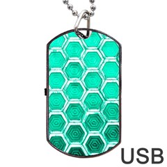 Hexagon Windows Dog Tag Usb Flash (two Sides) by essentialimage