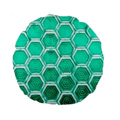 Hexagon Windows Standard 15  Premium Round Cushions by essentialimage