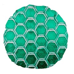 Hexagon Windows Large 18  Premium Round Cushions by essentialimage