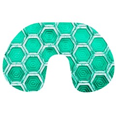 Hexagon Windows Travel Neck Pillow by essentialimage