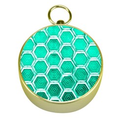 Hexagon Windows Gold Compasses by essentialimage