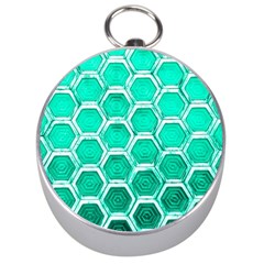 Hexagon Windows Silver Compasses by essentialimage