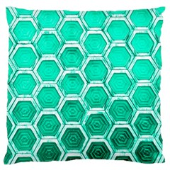 Hexagon Windows Large Flano Cushion Case (one Side) by essentialimage