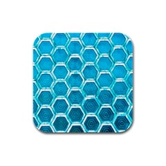 Hexagon Windows Rubber Square Coaster (4 Pack)  by essentialimage