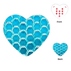 Hexagon Windows Playing Cards Single Design (heart) by essentialimage