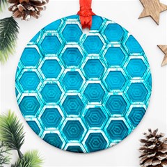 Hexagon Windows Round Ornament (two Sides) by essentialimage