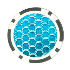 Hexagon Windows Poker Chip Card Guard by essentialimage