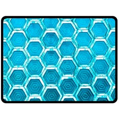 Hexagon Windows Fleece Blanket (large)  by essentialimage