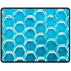 Hexagon Windows Fleece Blanket (medium)  by essentialimage