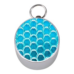 Hexagon Windows Mini Silver Compasses by essentialimage