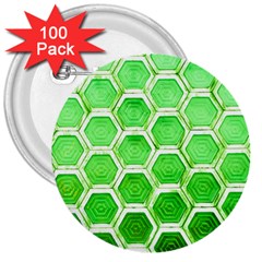 Hexagon Windows 3  Buttons (100 Pack)  by essentialimage