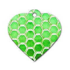 Hexagon Windows Dog Tag Heart (one Side) by essentialimage