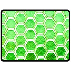 Hexagon Windows Fleece Blanket (large)  by essentialimage