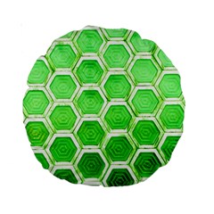 Hexagon Windows Standard 15  Premium Round Cushions by essentialimage