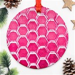 Hexagon Windows Round Ornament (Two Sides) Front