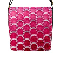 Hexagon Windows Flap Closure Messenger Bag (l) by essentialimage