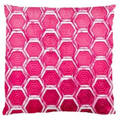 Hexagon Windows Large Flano Cushion Case (one Side) by essentialimage