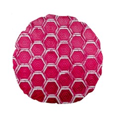 Hexagon Windows Standard 15  Premium Flano Round Cushions by essentialimage