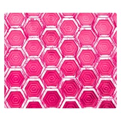 Hexagon Windows Double Sided Flano Blanket (small)  by essentialimage